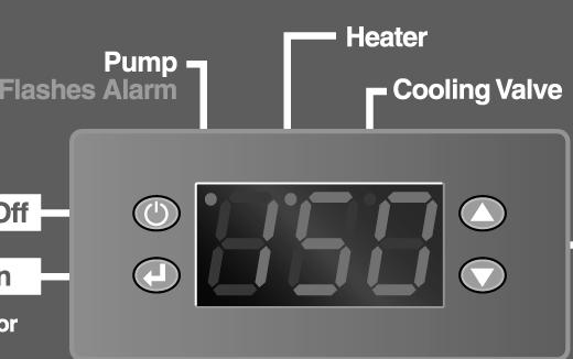 TW PLUS CONTROL FEATURES Display -digit screen shows Process temperature, Alpha Alarms and Operation indicators. Indicator light shows hot gas unloading.