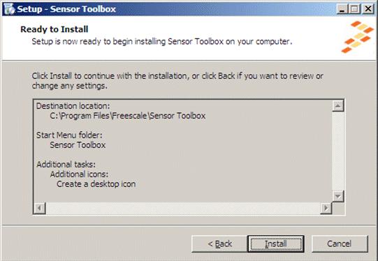 7. When the Ready to Install dialog box, shown below, appears,