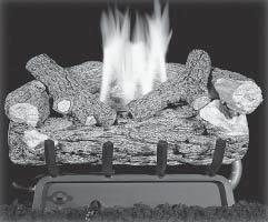 OPERATING THE REAL-FYRE GAS LOG SET Observe the flames. The flames should be blue at the base and a combination of blue/yellow at the body and tips. Flames should be 2" to 4" tall (see Fig. 24-1).