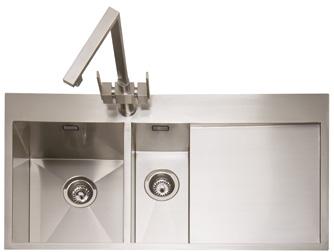 sink with drainer 2 x BSW/OF/SS2 waste required