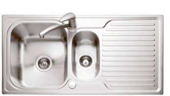 Dove 100 Inset stainless steel sink with