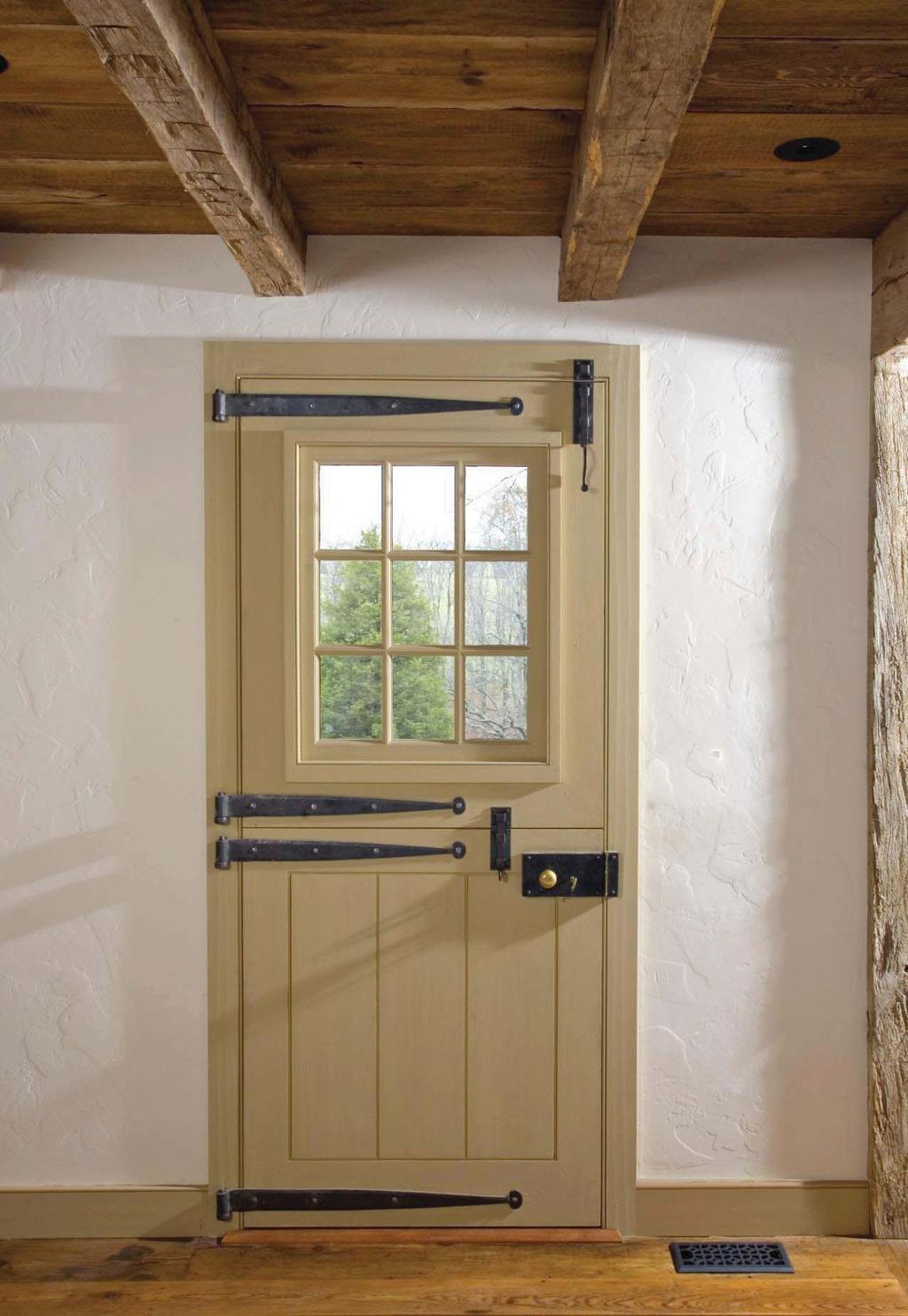 A A. Dutch Door w/ 9-light Sash 7164 Spanish cedar