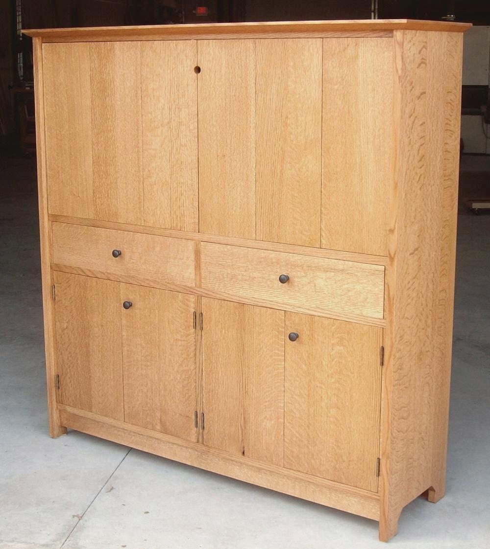 Media Cabinet This low profile cabinet was built to house a flat panel television monitor