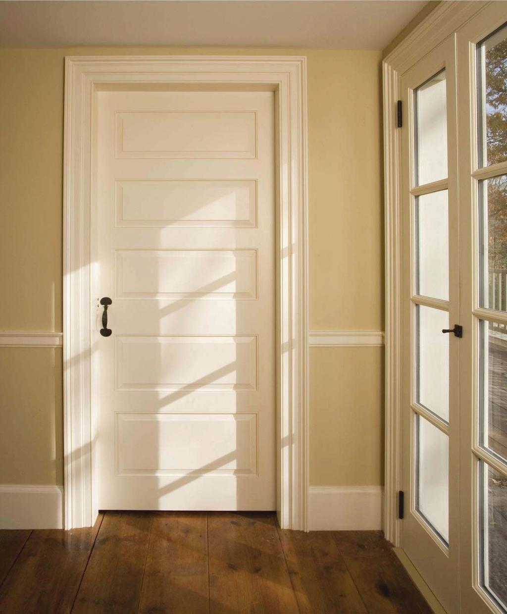 INTERIOR DOORS Our interior doors are built with the finest materials and attention to detail. Several traditional sticking and panel profiles are available.