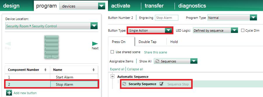 Figure 2: Stop Security Sequence (Phantom Control Shown) 6. Finish adding all other devices, programming, activation and transfer. NOTE: Inform the Alarm.
