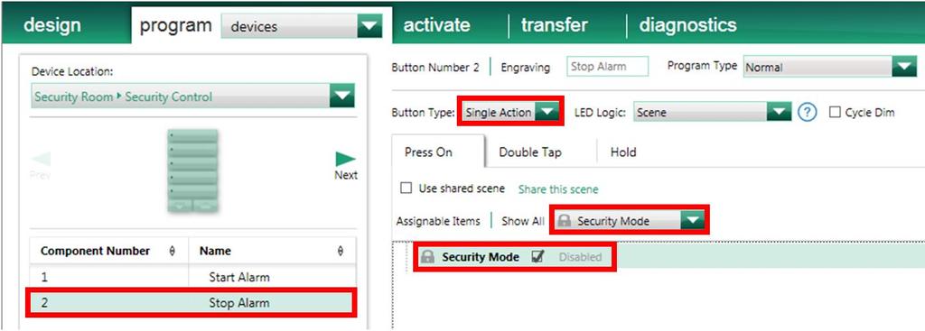 Figure 8: Stop Security Sequence (Phantom Control Shown) 13. Finish adding all other devices, programming, activation and transfer. NOTE: Inform the Alarm.