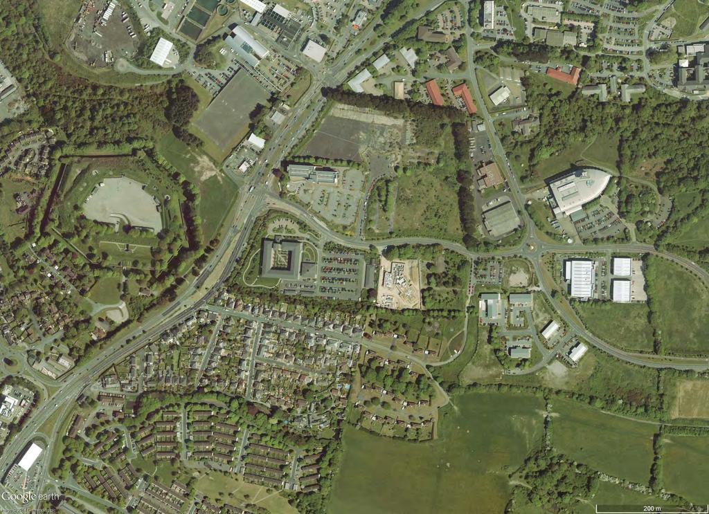 LEGEND: Site boundary (note 1) B&Q Townscape Character Zone- A KFC A386 Derriford Hospital Plymouth Cross City Link Townscape Character Zone- B Townscape Character Zone -C Tree Protection Order (note