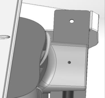 the side panel motor arm supports (4 places).