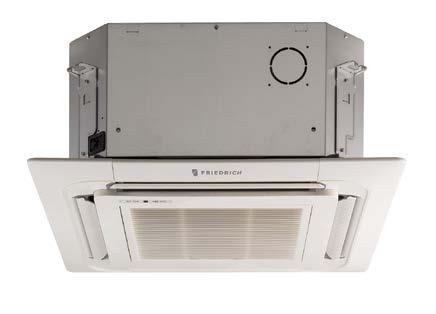 HEAT PUMPS Multizone CEILING CASSETTE Indoor units are typically installed in a drop ceiling. The grille fits almost flush with the ceiling for a clean look and efficient installation.