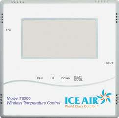 Efficient Programmable Control Options Optional wall-mounted remote controls are available for all ICE AIR HWCACs offering state-of-the-art controls that optimize user comfort and ease of operation