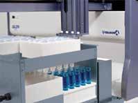 Transfer ports are also available to deliver samples to off-bed detection sources such as spectrophotometers for flow injection analysis.