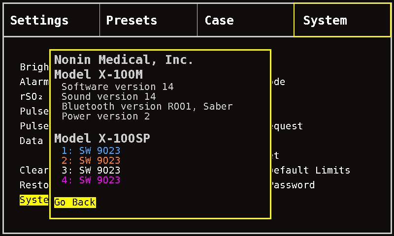 System Menu Screen Date / Time Figure 23. System Information Pop-up This setting allows the user to set the monitor s date and time (24-hour clock).
