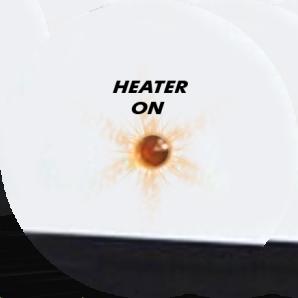 the user know when the heater is actively heating the spa water.