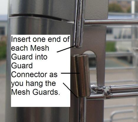 to the mesh guards onto the assembled Aluminum Tubes (there are 4