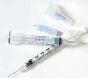 Needles and sharps Sharps must be stored in a rigid, puncture-resistant, plastic container with a screw-on lid.