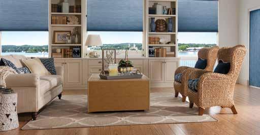 // Honeycomb Shades Alta Honeycomb Shades are 100% polyester and are treated to help resist dust, dirt, and stains.