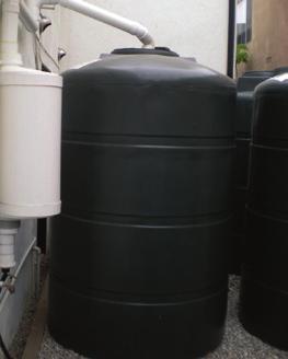Larger storage systems called cisterns come in different sizes and shapes. Cistern capacity is generally over 500 gallons.