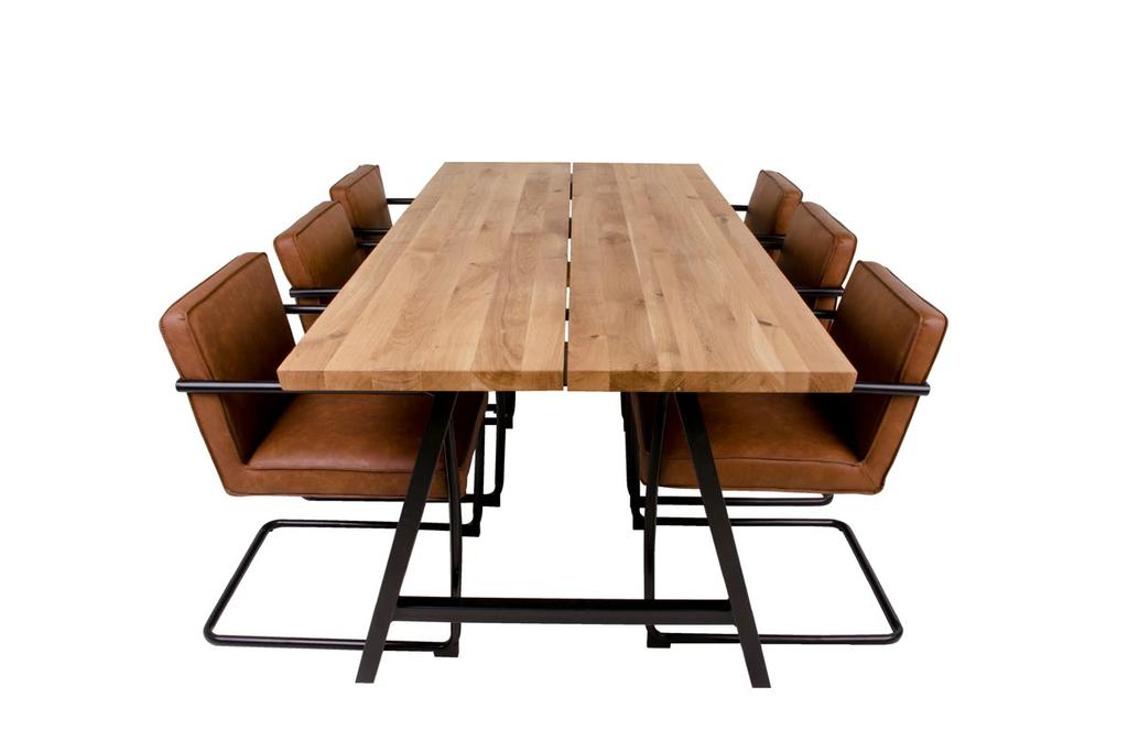 Table Solid Oak White Oil 220x100xh75x4cm