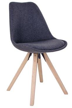 1001070 Sanvik Dining Chair Patchwork with Natural Wood Legs 1001027 Bergen Dining Chair Dark Grey Fabric with Natural Wood Legs 1001026