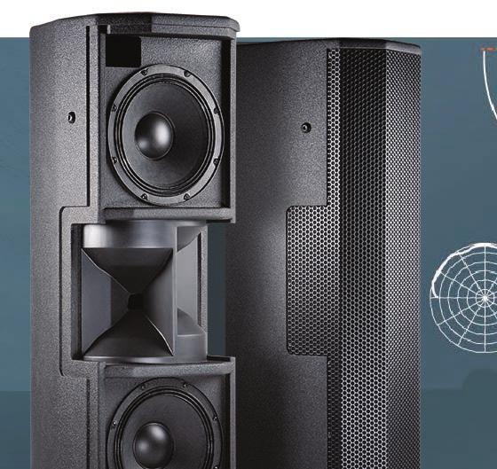 JBL engineers created an innovative solution to this problem: the CWT128 loudspeaker system featuring CWT Crossfired Waveguide Technology.