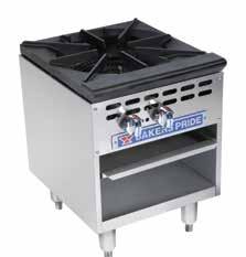 burner-wok attachment 90,000-210,000 BTU models TRIM OFF FRYERS All Bakers Pride Restaurant Series Fryers are capable of high capacity and high