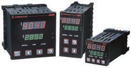 Advanced models feature PID operating modes for heating and/or cooling, fuzzy logic control, dual output/dual alarm protection, NEMA 4X front panels, ramp/soak programming, and digital communications