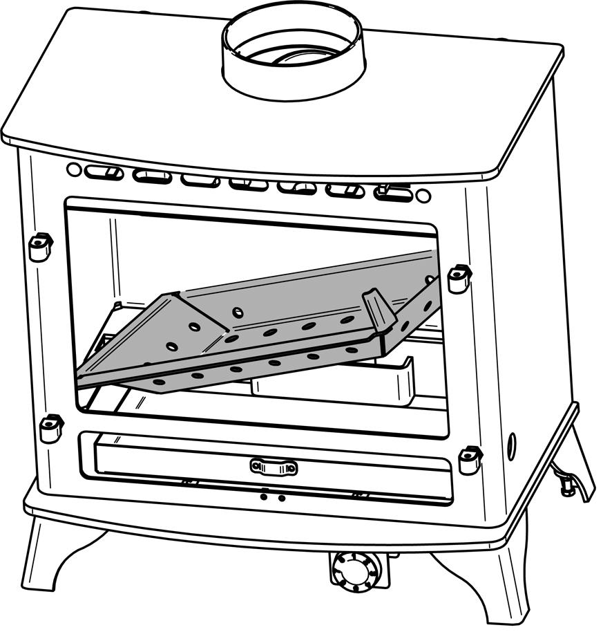 User Instructions 5.24 Do not burn bituminous coal, petro-coke or other petroleum based fuels as this invalidates the product guarantee. 5.25 Do not load fuel above the log guard and the base of the baffle at the back of the firebox, see Diagram 8.