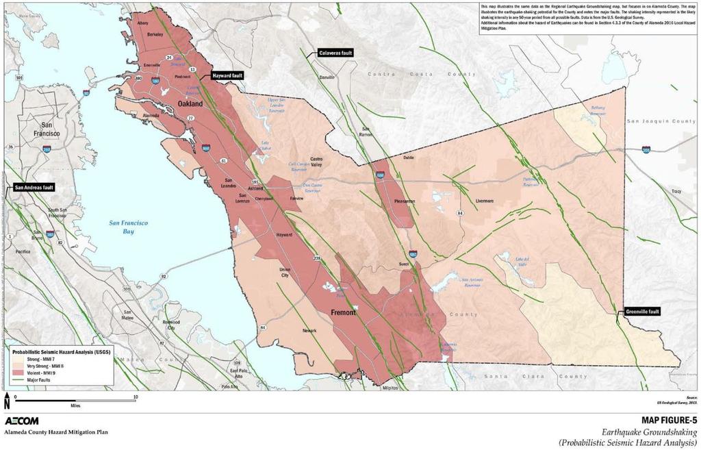 Figure 18 Earthquake Fault Zones Source: County of Alameda 2016 Local Hazard Mitigation Plan, Appendix E 8.14.