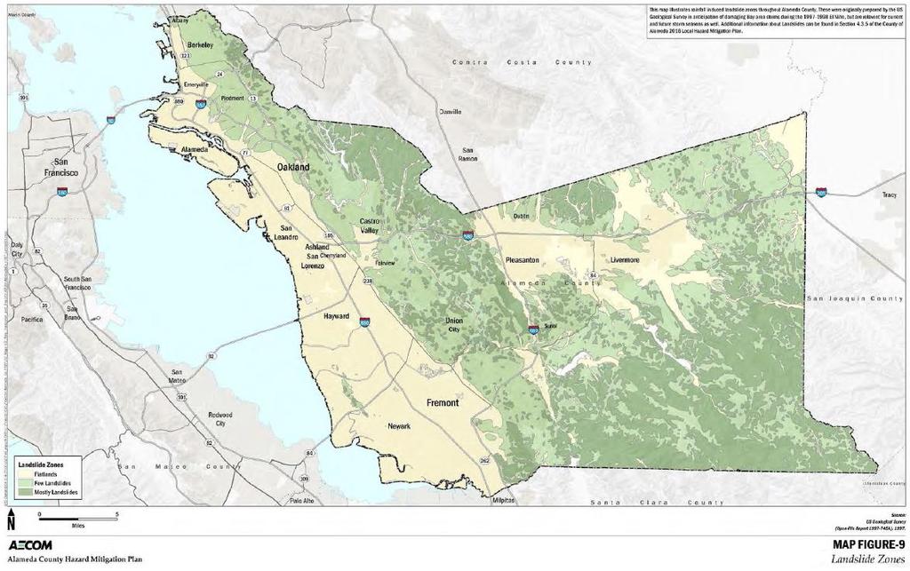 Figure 22 Landslide Zones Source: County of Alameda 2016 Local Hazard Mitigation Plan, Appendix E 8.14.