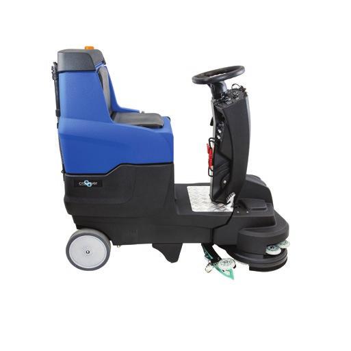 2. MACHINE DESCRIPTION This automatic scrubber is driven by an operator seated on board, to wash and dry hard floors and is battery powered; intended for commercial use.