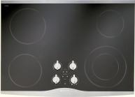 Available in Canada JEC8536A 30" ELECTRIC RADIANT 9"/6" Custom Choice dual element Glass-ceramic surface Hot surface indicator lights Brushed stainless finish control knobs Frameless design May be