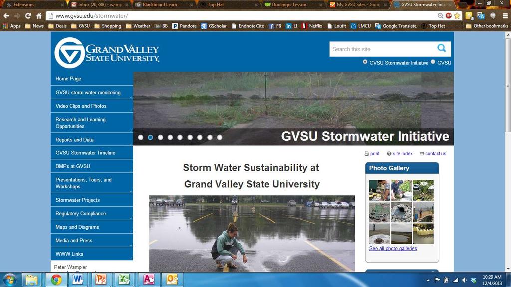 The GVSU Sustainable Storm Water
