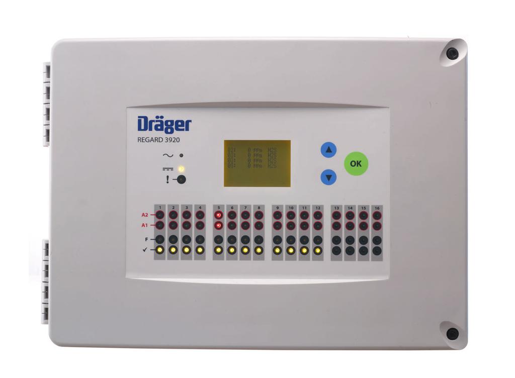 Dräger REGARD 3900 Series Control System The devices of the Dräger REGARD 3900 series can be used as standalone controllers You can conﬁgure up to 16 measuring channels In addition, the modular setup