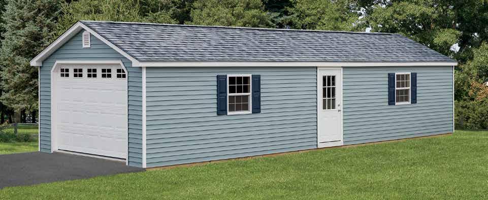 A-Frame Garage 30"x36" Vinyl Insulated Windows with Panel Shutters, Pre-hung Door