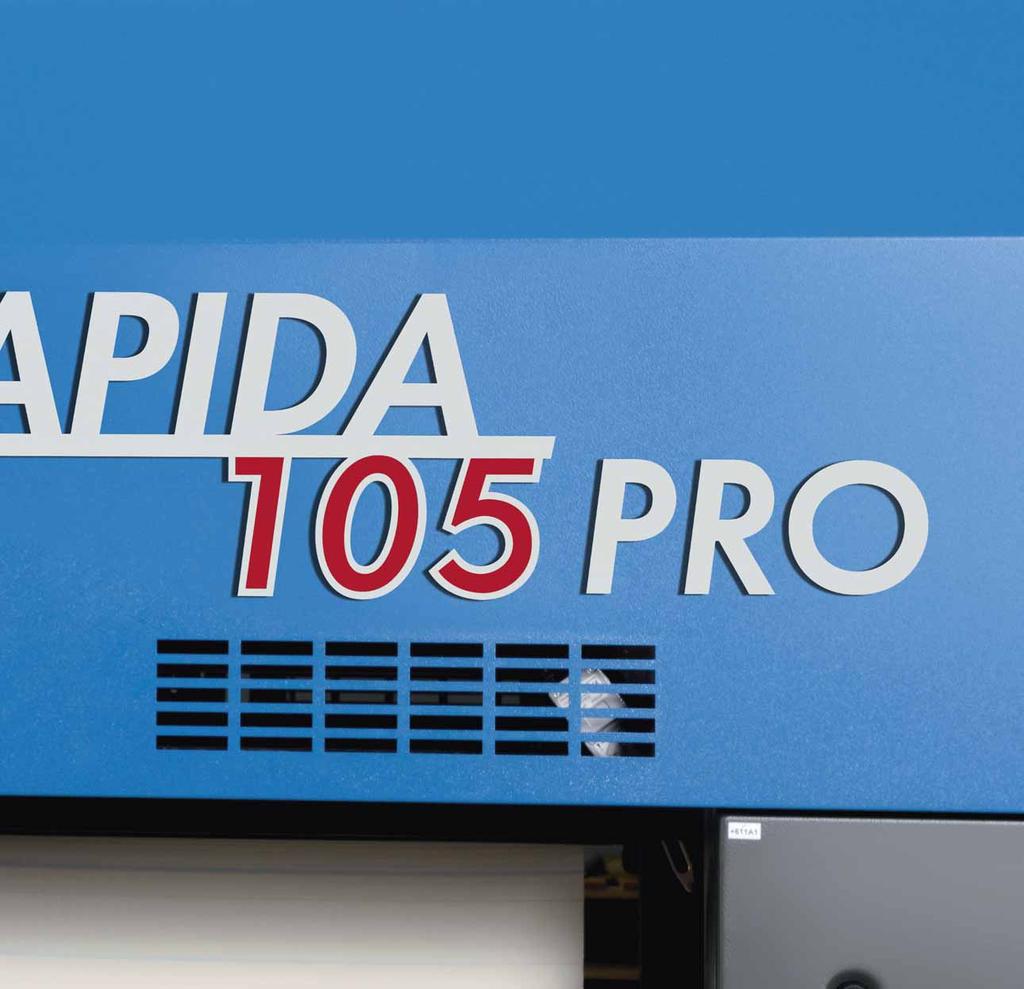 Highlights KBA Rapida 105 PRO Ready for the future with even higher productivity Whether for commercial printing, packaging or labels unconditional technology transfer from the makeready world
