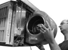 2) Firmly grip the blower panel and lift it approximately ½ or until the bottom of the