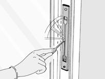 Equally the handle must be lifted before turning the key or thumbturn. The door is also available with a 1closing point solution. Care.
