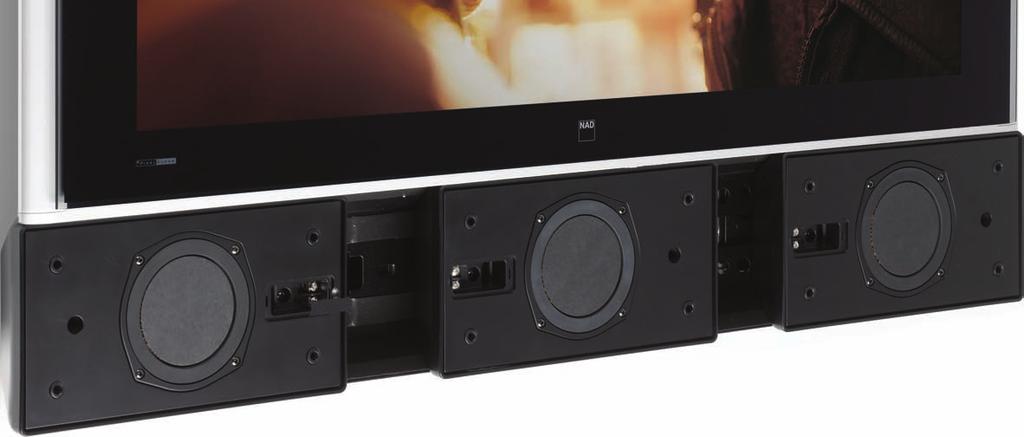 However, BMR drivers produce this sound from much smaller cabinets than conventional speakers and also boast an Ultra-Wide sound-field.