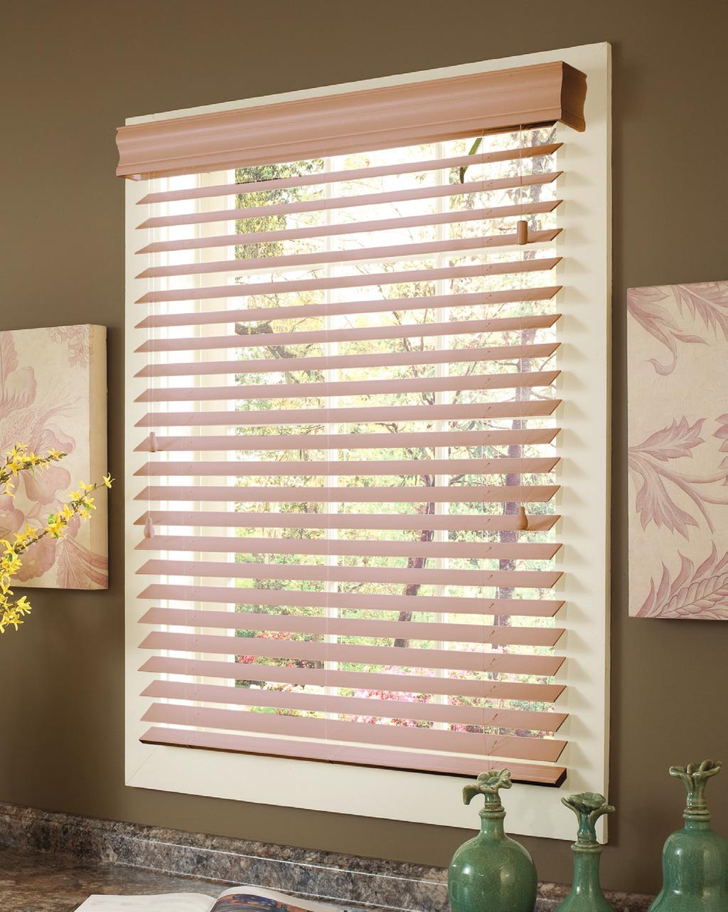 Faux Wood Blinds With Upgraded 3-1/4"