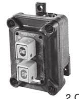 Start-Stop-Blank N1D75-U2 N1DC75-U2 Dead-end Feed-thru Single Gang Push Buttons-Maintained Contact 1 Circuit Universal 1/2" or 3/4" Emergency Stop N1DC75-UM1