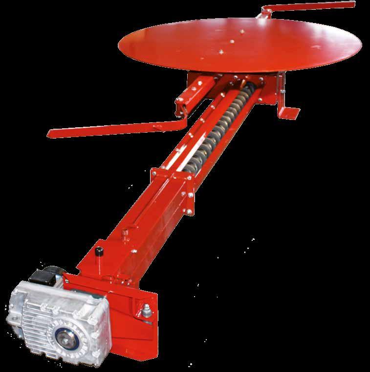 WOOD CHIP TRANSPORT SYSTEMS Drive motor with oil immersed helical gear and start-up cushioning, vibration reduction, high efficiency, low power consumption Robust auger with progressive flights