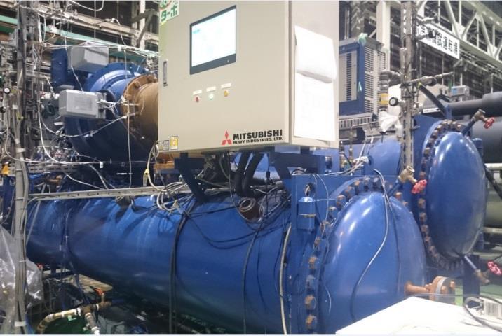 2. Development of centrifugal chiller Model machine verification Comparison of specification Model Existing Developed Rated capacity 200 USRt (703 kw) Refrigerant R-134a R-1233zd(E) Chilled water