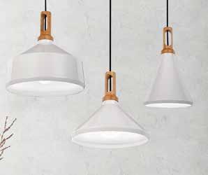 Pendant Range Billie Pendant Range The Crompton Billie pendant features a classic design with a detailed wooden trim. The large bowl shade provides great ambient light for living and dining areas.