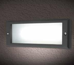 Exterior Range 11W LED Exterior Wall Light Lodos Brick Light Range Ingress Protection Rating: IP54 Ideal light for steps, seating areas and along pathways Performance: Field angle: Outward Wall