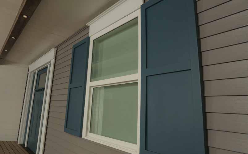 New products for built-in curb appeal For the finishing touch, use our new Shaker Shutters.