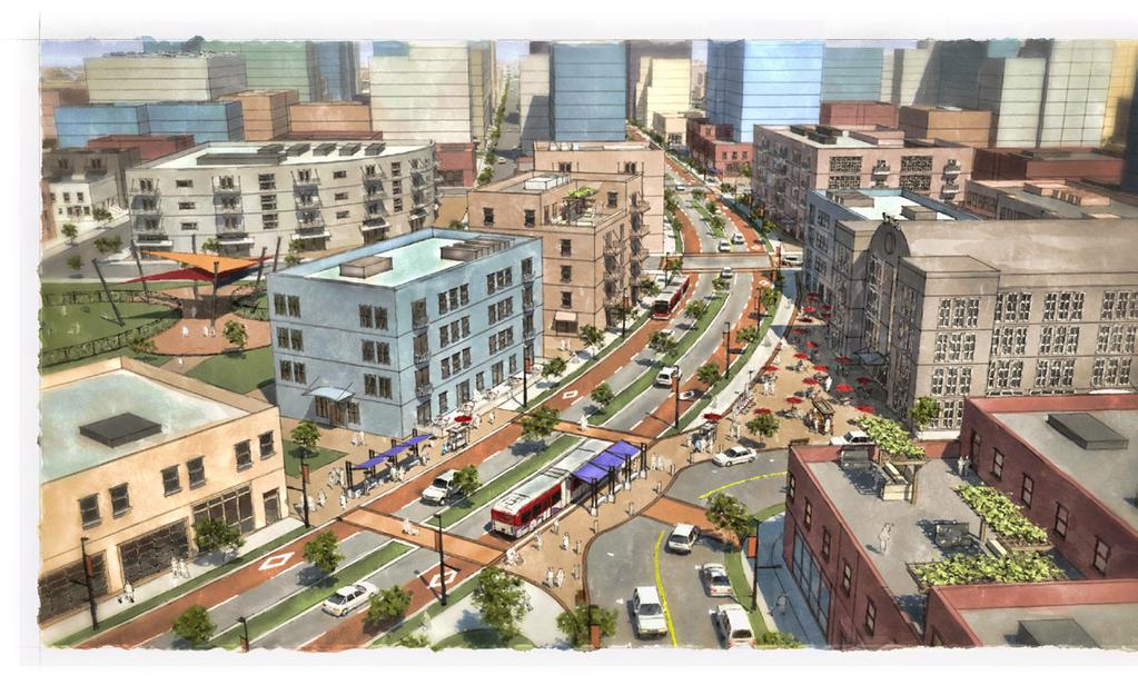 MULTIMODAL MIXED USE TRAILS, PARKS AND OPEN SPACE ADAPTIVE REUSE Multimodal Mixed Use place types are transit supportive and address all levels of transit service, from broader regional commuter