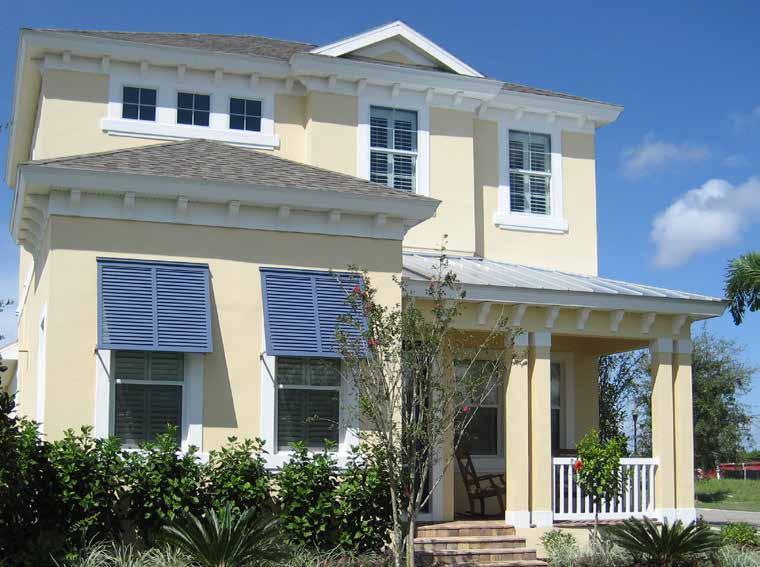 Shutters BAHAMA SHUTTERS Structural welded aluminum frame Welded or mechanical designs Corrosion resistant Closes & locks to your home for protection Adjustable shade settings