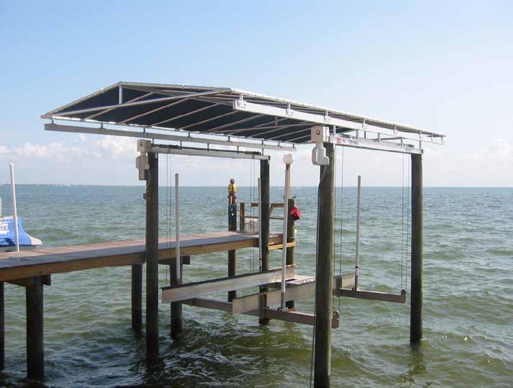 Marine DOCK CANOPIES Low profile design (neighbor friendly) Low maintenance - aluminum frame & stainless hardware Provide shade & protection