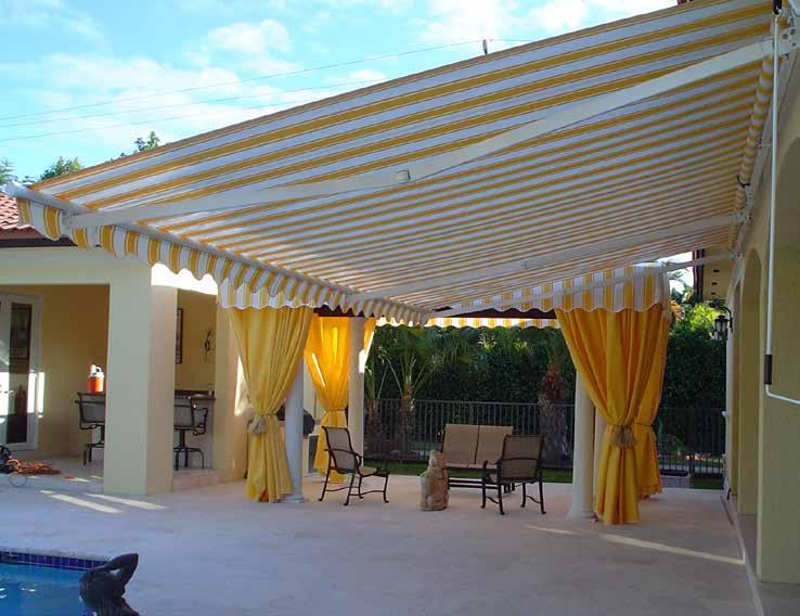 Outdoor Living DRAPES, PILLOWS & CUSHIONS Up to a 10 year guaranty from Glen Raven and a 5 year workmanship warranty from us Drapes provide a UV protection factor of 98% Unaffected by moisture and