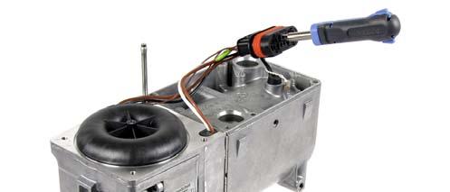 Remove electric motor cover. Pull the blower with combustion chamber assembly out of the heat exchanger.